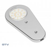Точечный накладной светодиодный светильник Soria со статическим датчиком, 12V, 1,4W, 21 диод, теплый свет, алюминий — купить оптом и в розницу в интернет магазине GTV-Meridian.
